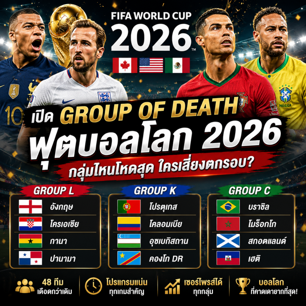 เปิด Group of Death ฟุตบอลโลก 2026 | กลุ่มไหนโหดสุด ใครเสี่ยงตกรอบ?