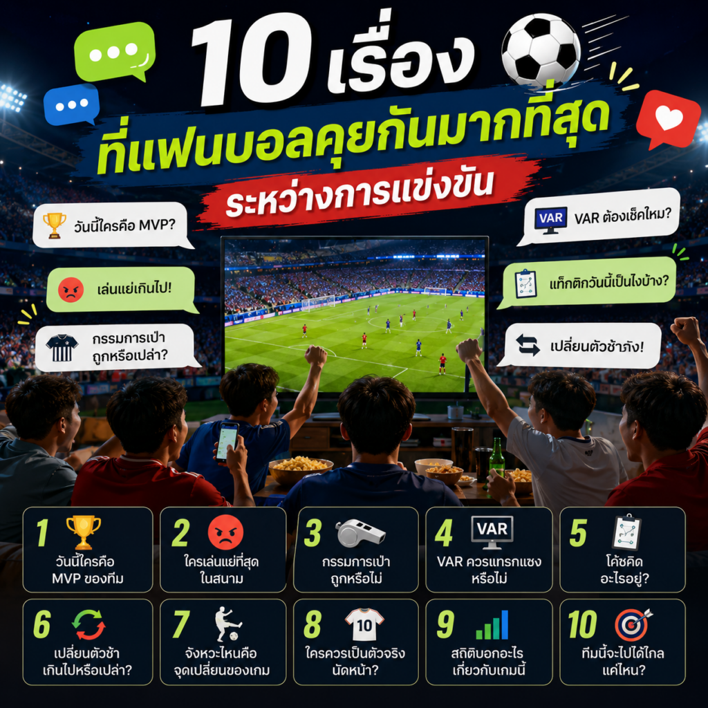 10 เรื่องที่แฟนบอลคุยกันมากที่สุดระหว่างการแข่งขัน | จัดอันดับโดย AMBMAX