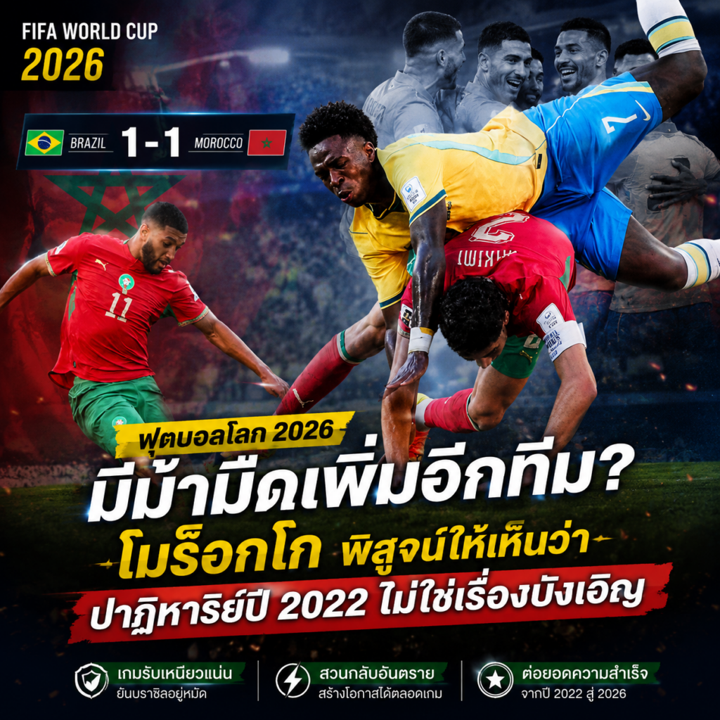 ฟุตบอลโลก 2026 มีม้ามืดเพิ่มอีกทีม? โมร็อกโกพิสูจน์ให้เห็นว่าปาฏิหาริย์ปี 2022 ไม่ใช่เรื่องบังเอิญ