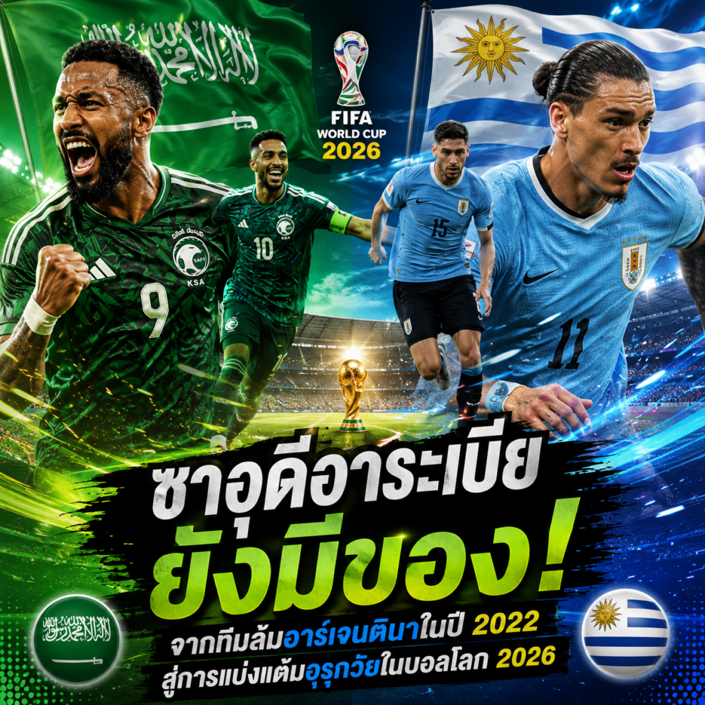 ซาอุดีอาระเบียยังมีของ! จากทีมล้มอาร์เจนตินาในปี 2022 สู่การแบ่งแต้มอุรุกวัยในฟุตบอลโลก 2026