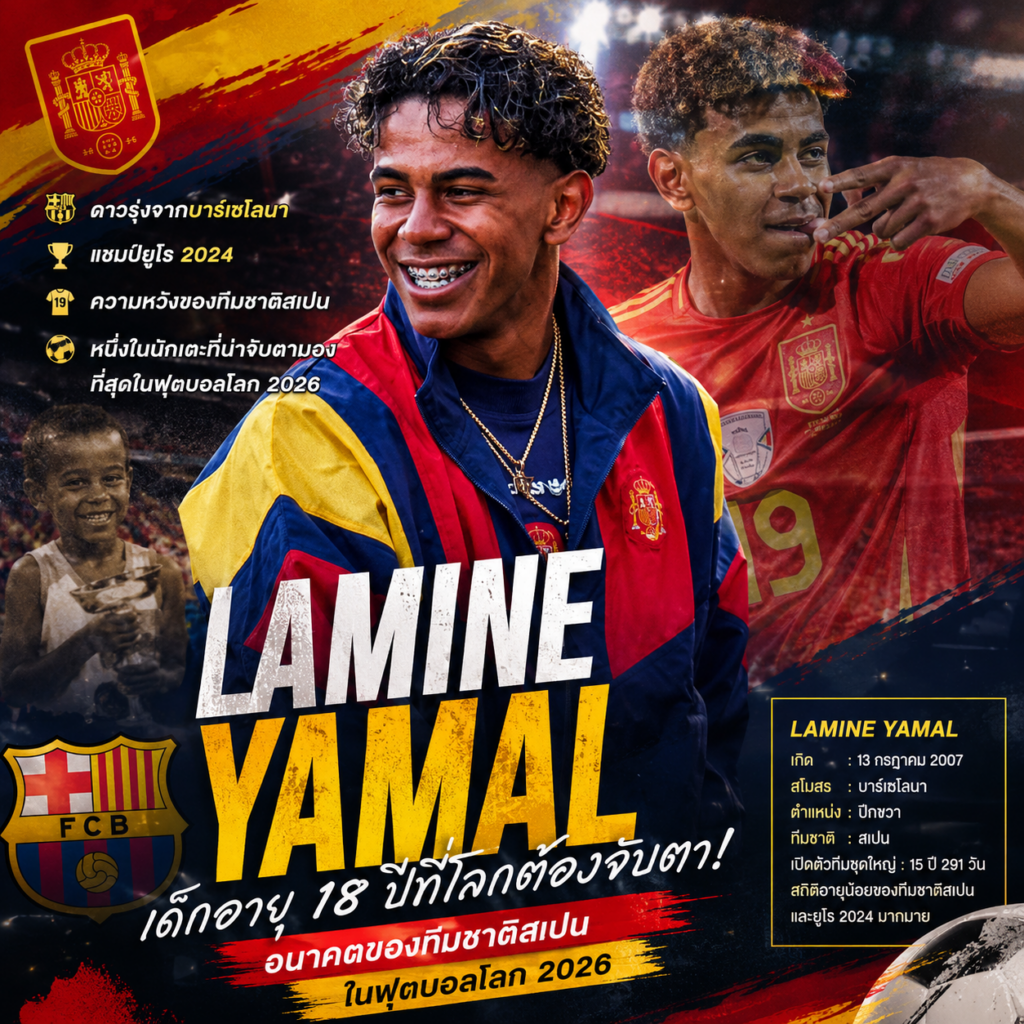 Lamine Yamal คือใคร? ทำไมทั้งโลกถึงจับตามองดาวรุ่งวัย 18 ปีคนนี้ก่อนฟุตบอลโลก 2026