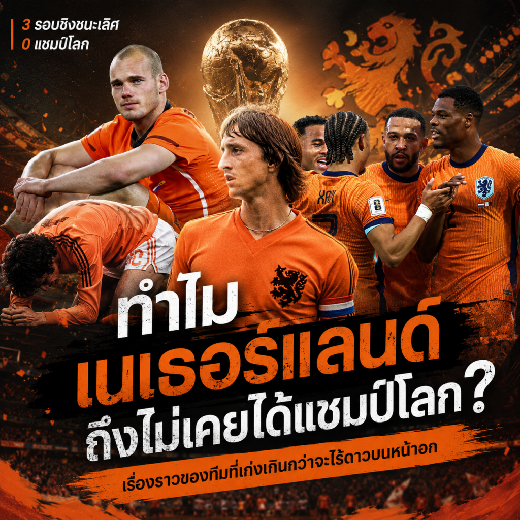 ทำไมเนเธอร์แลนด์ถึงไม่เคยได้แชมป์โลก? เรื่องราวของอัศวินส้มที่คุณอาจจะยังไม่รู้