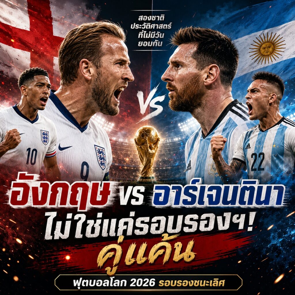 อังกฤษ vs อาร์เจนตินา ไม่ใช่แค่รอบรองฯ! เปิดประวัติศาสตร์คู่แค้นที่กลับมาเจอกันในบอลโลกหลัง 24 ปี